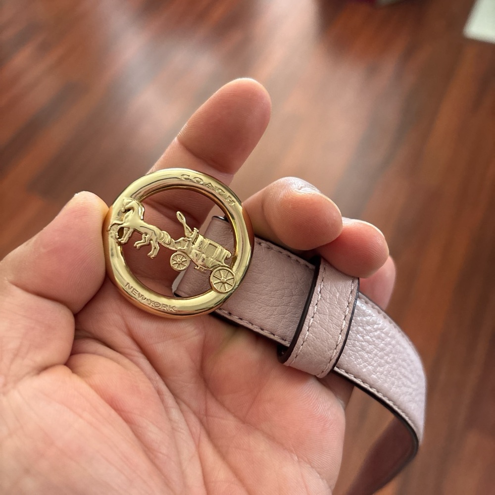 Coach Burgundy Leather Belt